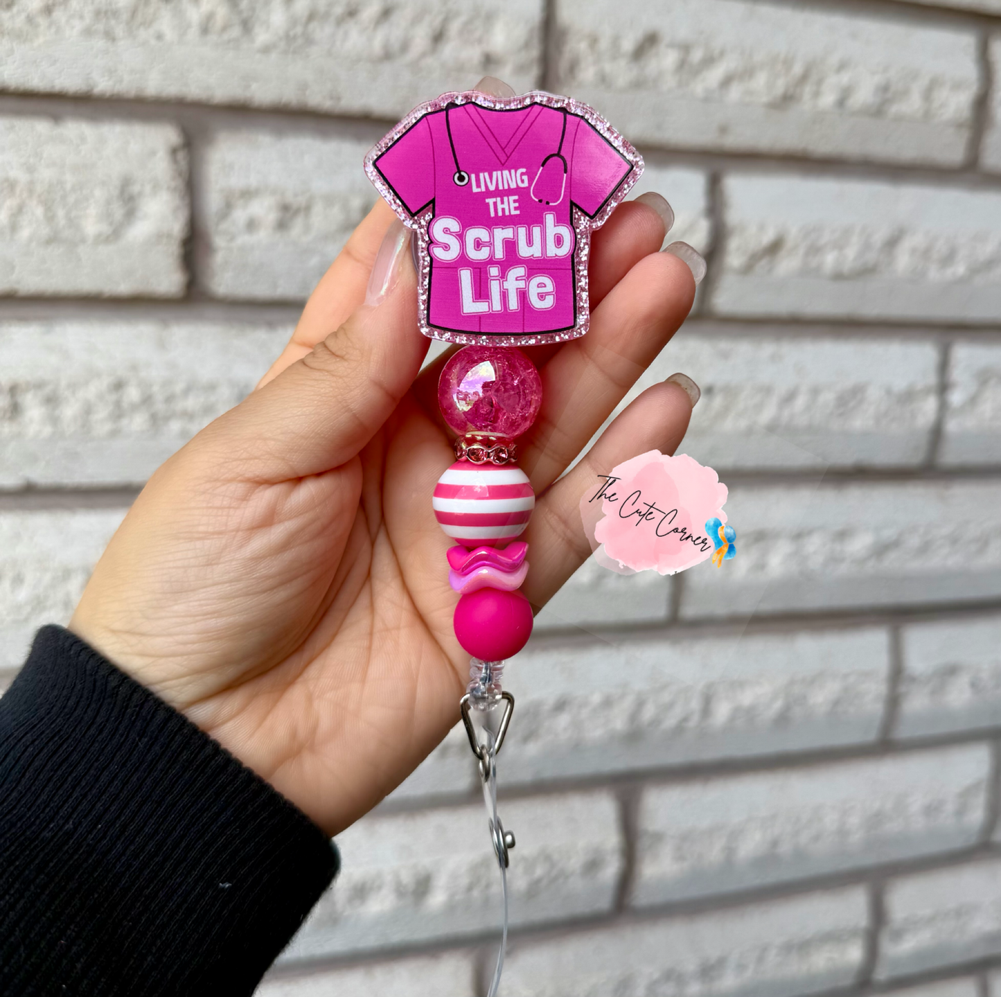 SCRUB LIFE PINK BADGE REEL