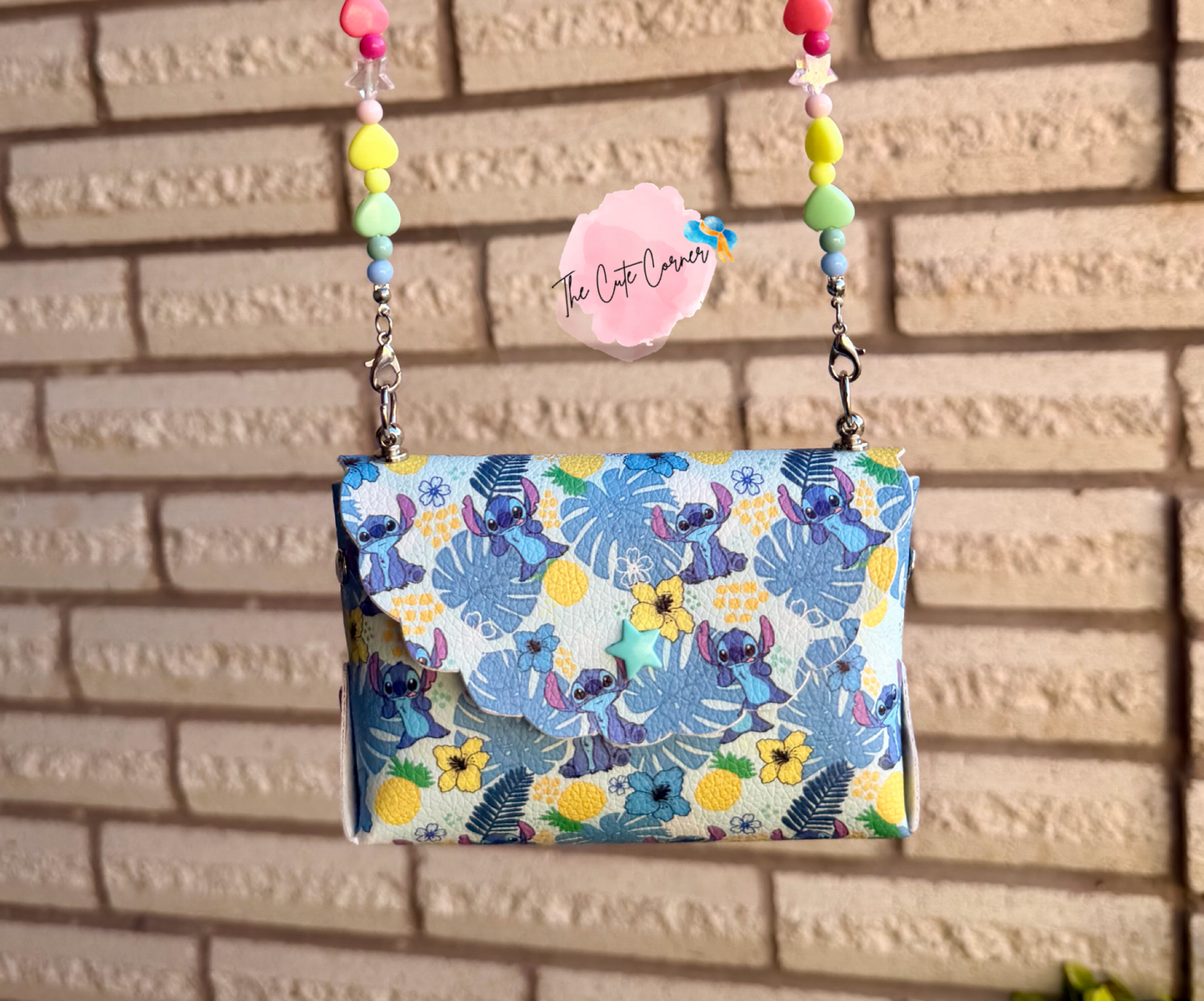 STITCH HAWAIIAN FLOWERS PURSE