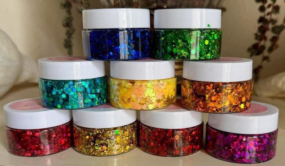 Solid color Glitter Gel