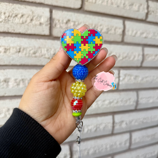 AUTISM HEART BADGE REEL