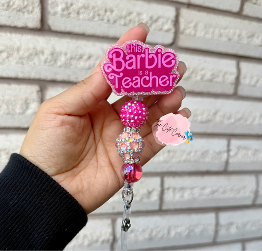 BARBIE TEACHER BADGE REEL